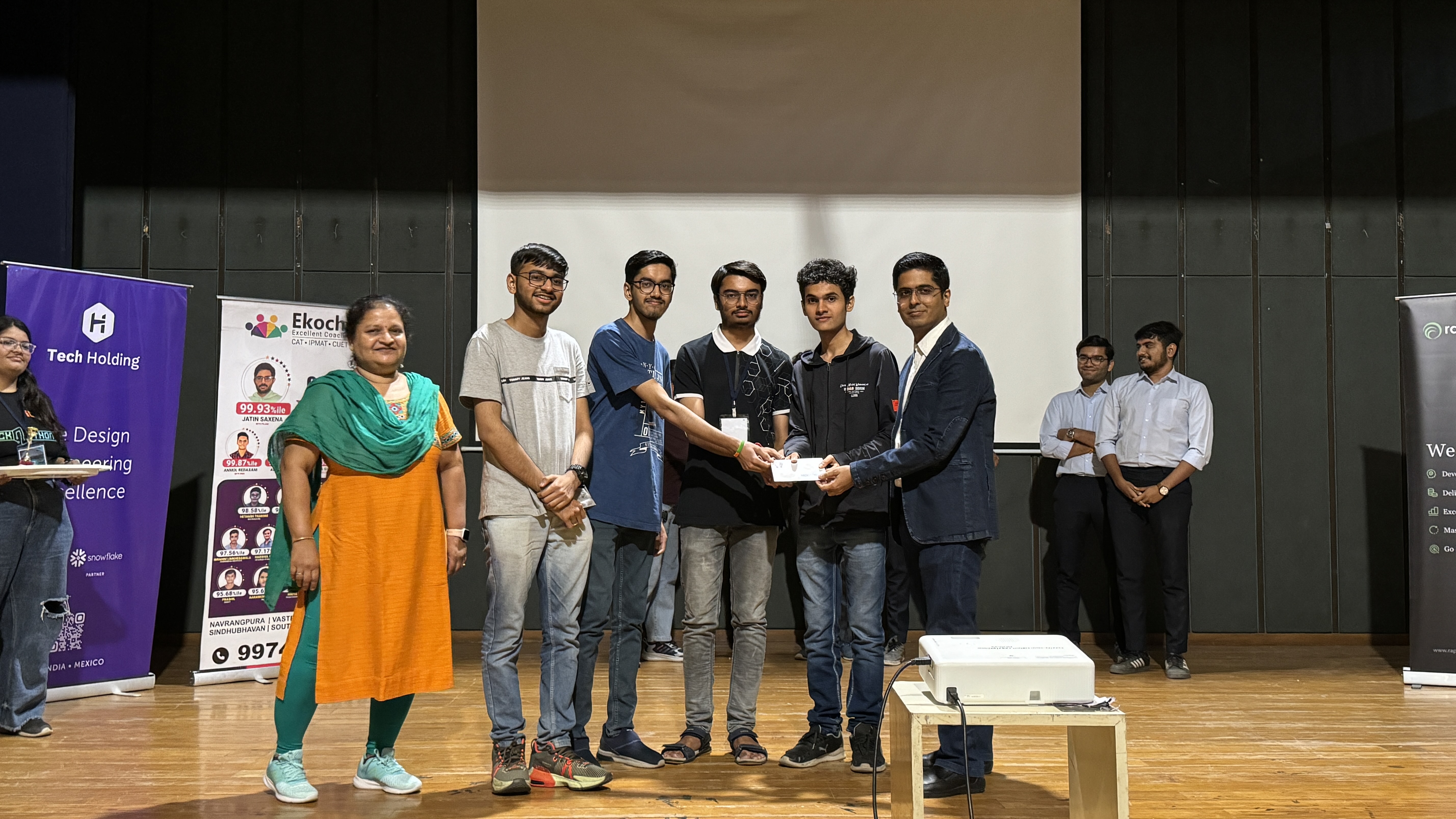 Award ceremony at HackNUthon 5.0